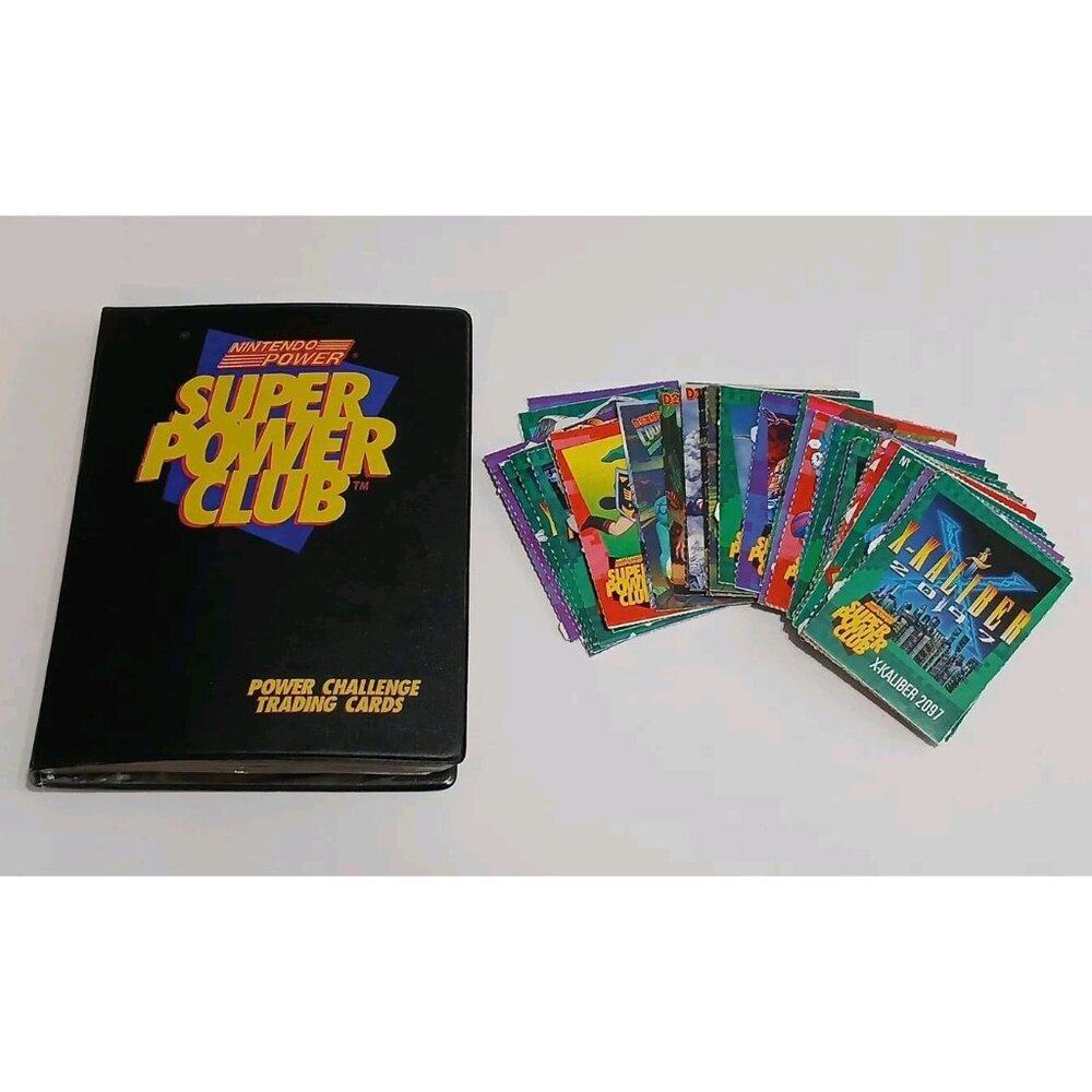 Nintendo Power Super Power Club Challenge Binder Full of Cards + Extras!